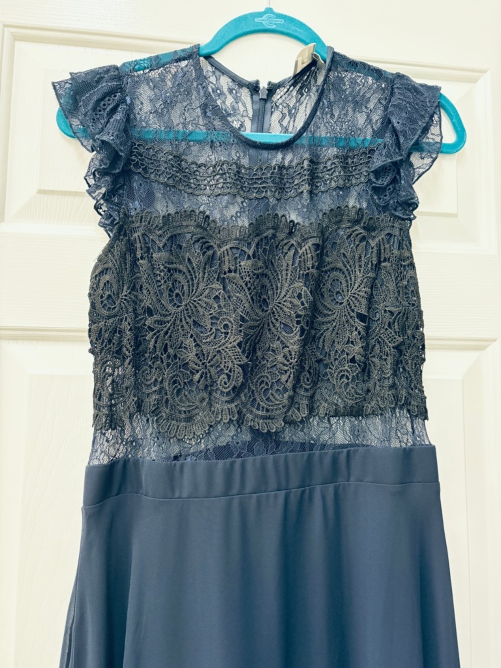 ASOS Navy Blue Lace Maxi Dress